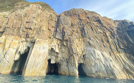 沖の島：洞窟